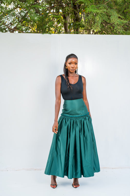 Emara Skirt- Emerald Green