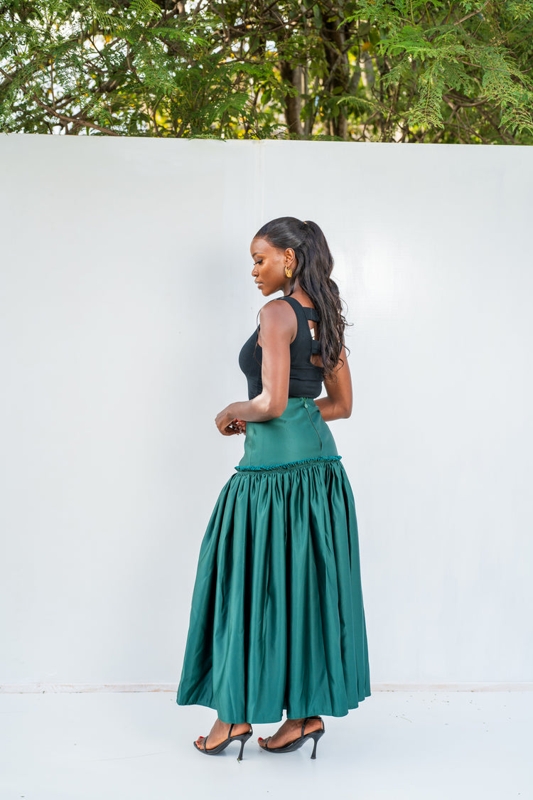 Emara Skirt- Emerald Green