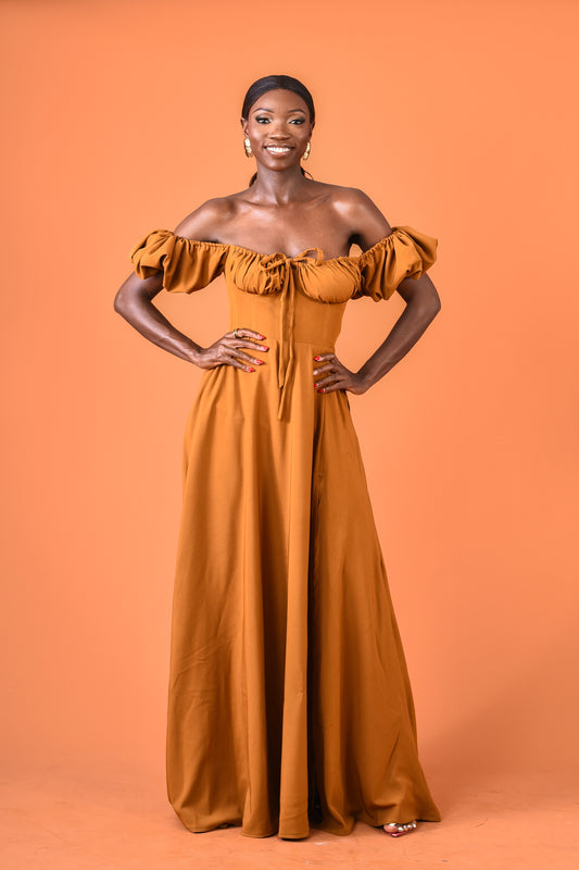 Nungwi Dress Mustard -Plain