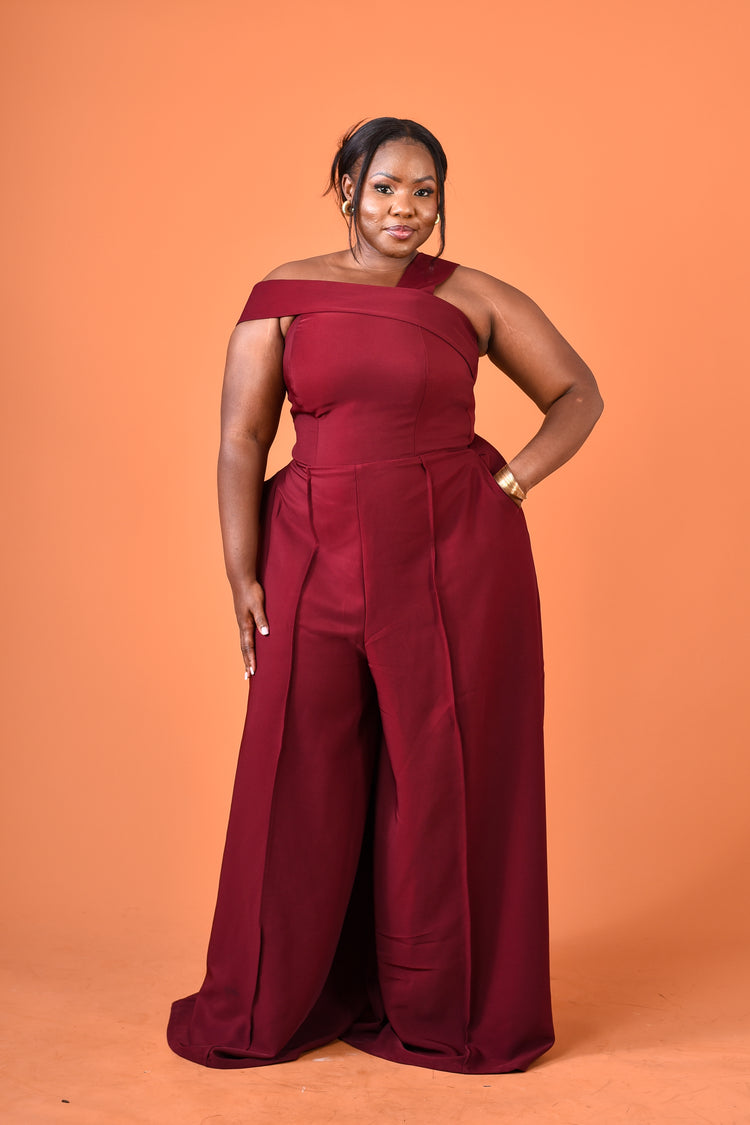 Lina Jumpsuit-Burgundy