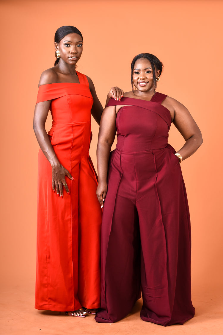 Lina Jumpsuit-Burgundy