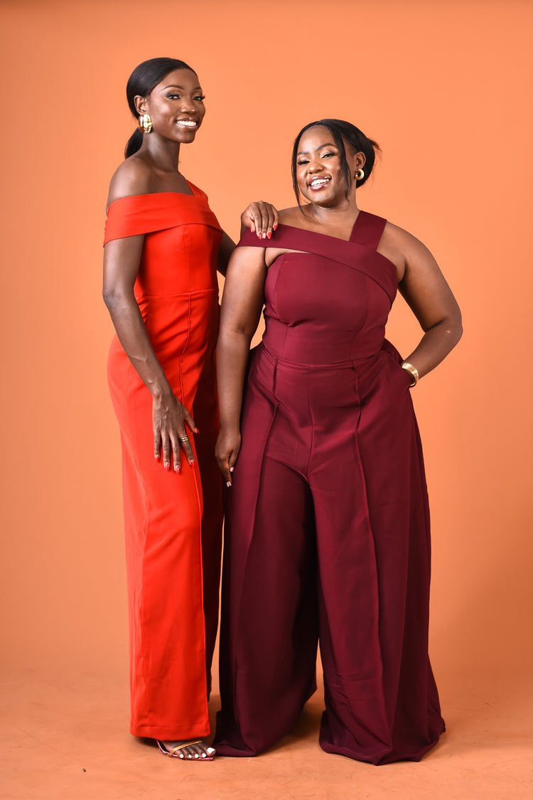 Lina Jumpsuit-Burgundy