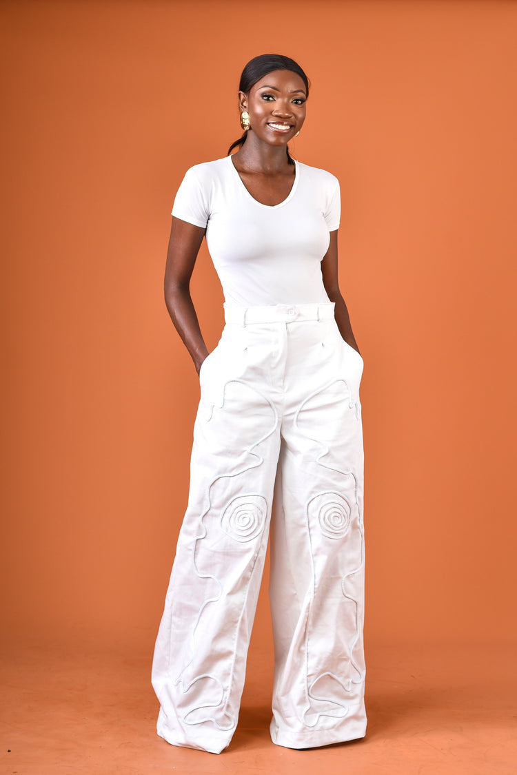 Sama Denim Pants White