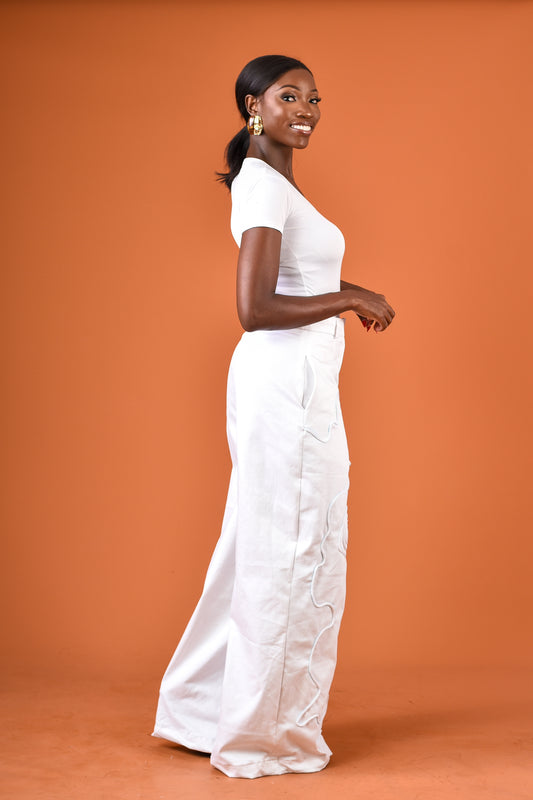 Sama Denim Pants White