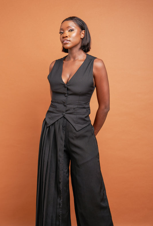 Nikky Half Coat - Black