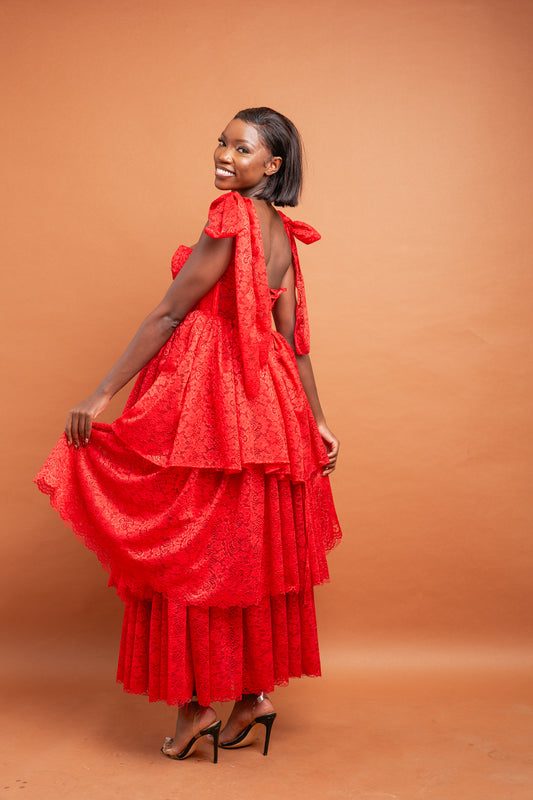 Ruby Maxi Dress - Red