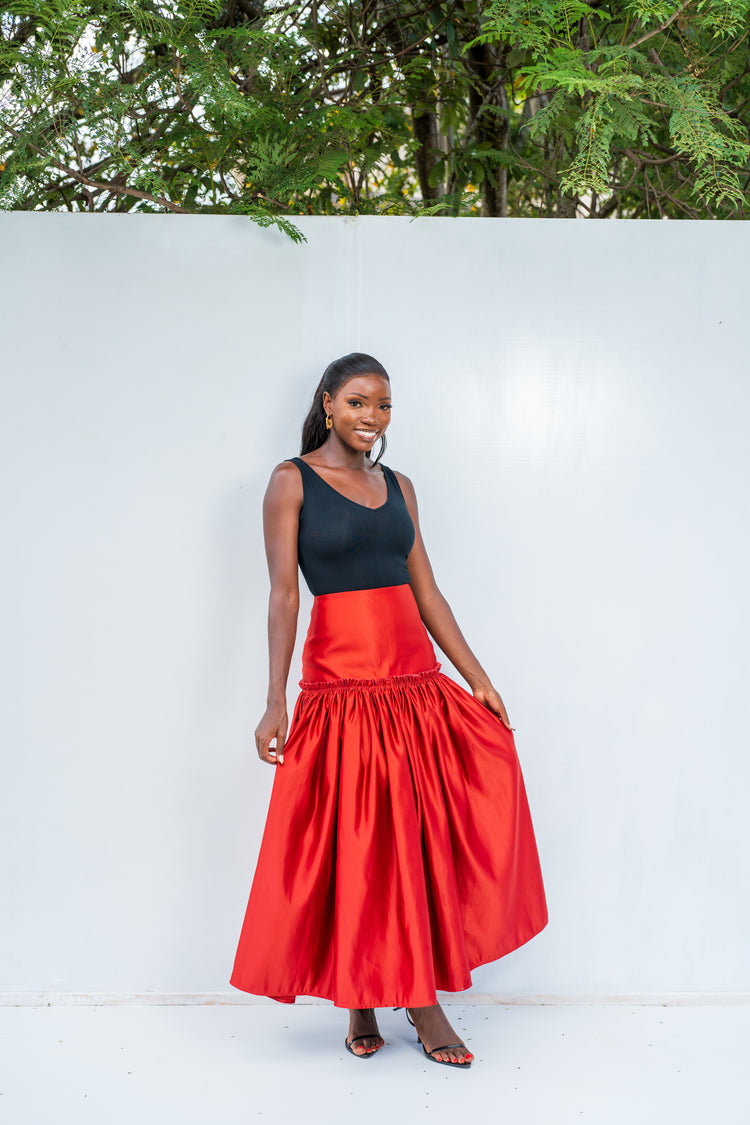 Emara Skirt- Burnt Orange