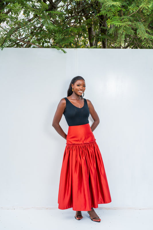 Emara Skirt- Burnt Orange