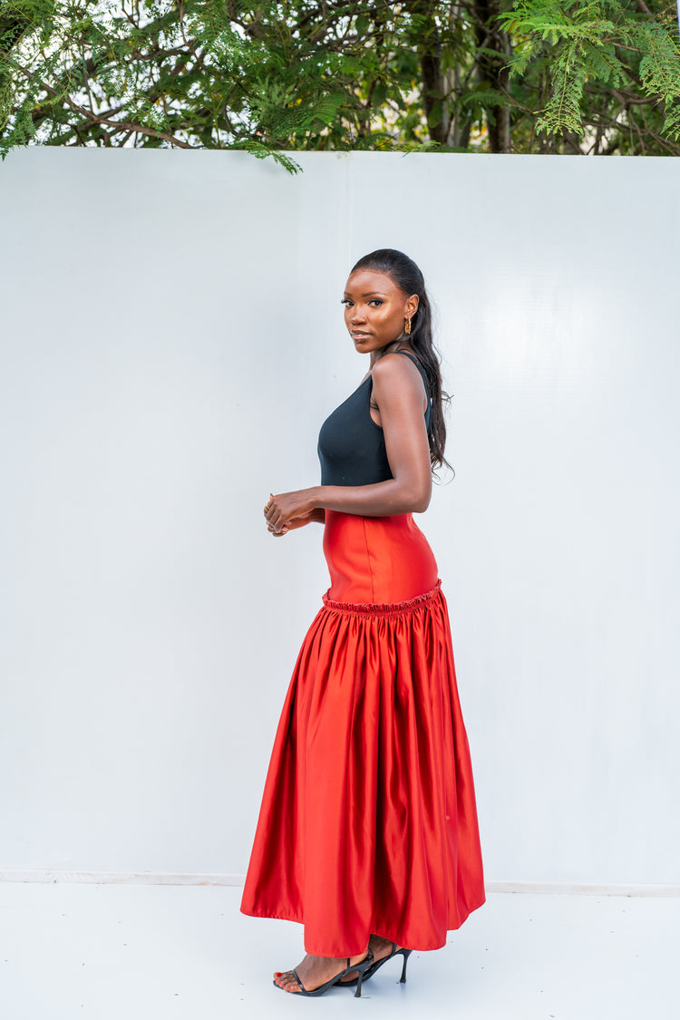 Emara Skirt- Burnt Orange
