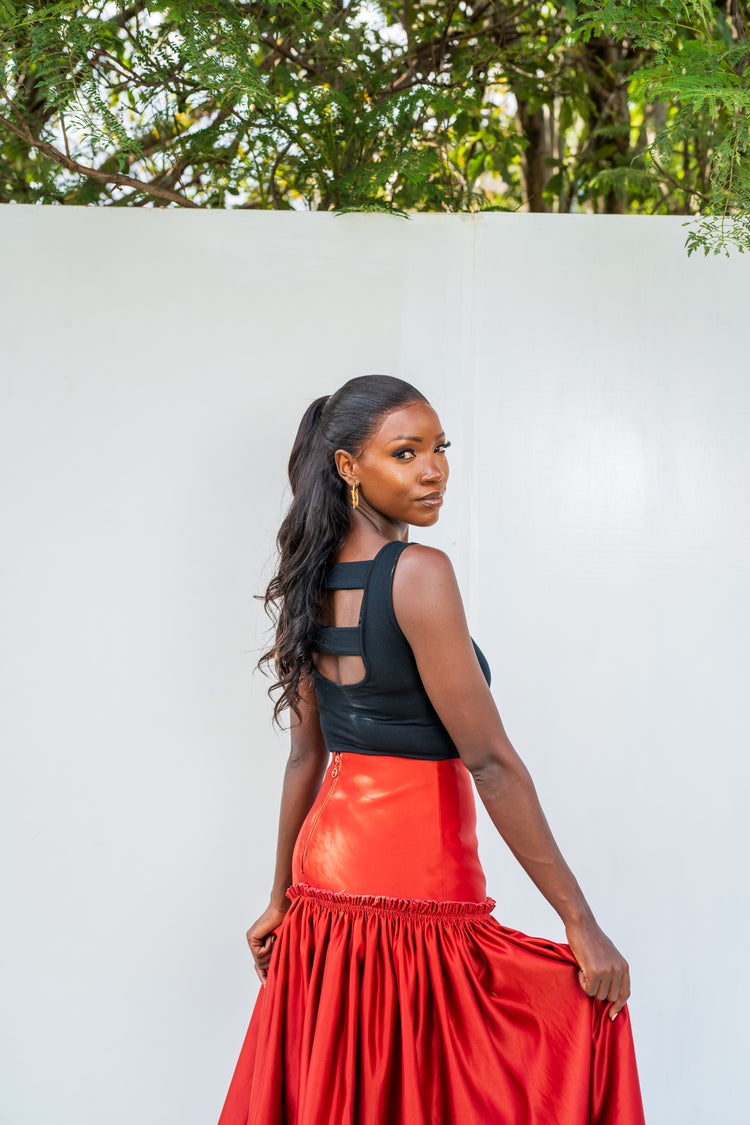 Emara Skirt- Burnt Orange