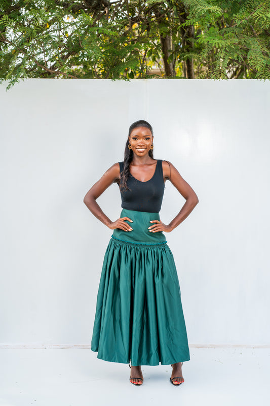 Emara Skirt- Emerald Green
