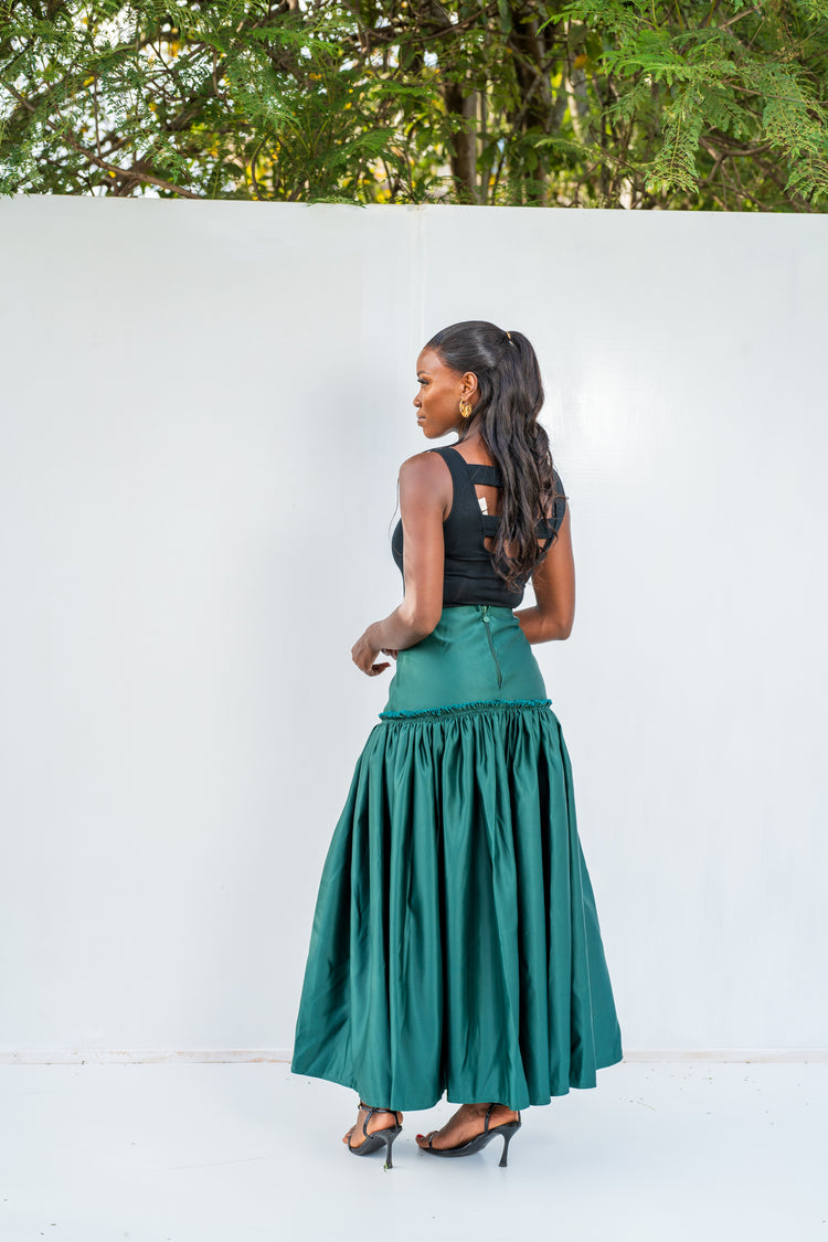 Emara Skirt- Emerald Green