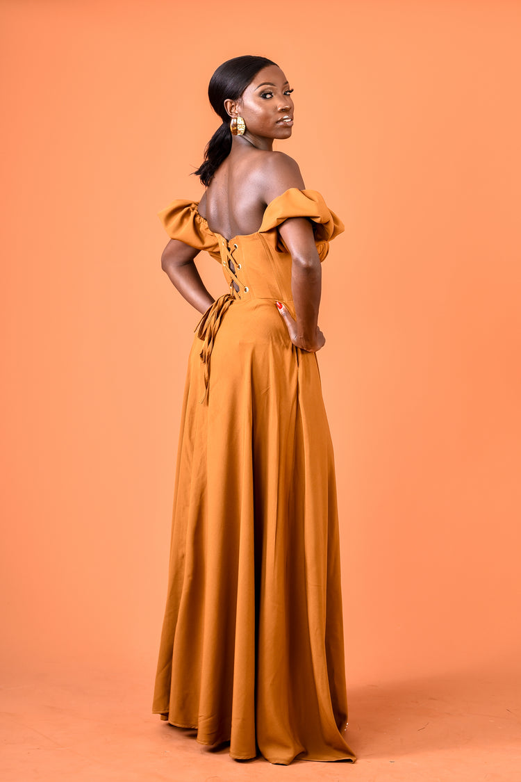Nungwi Dress Mustard -Plain