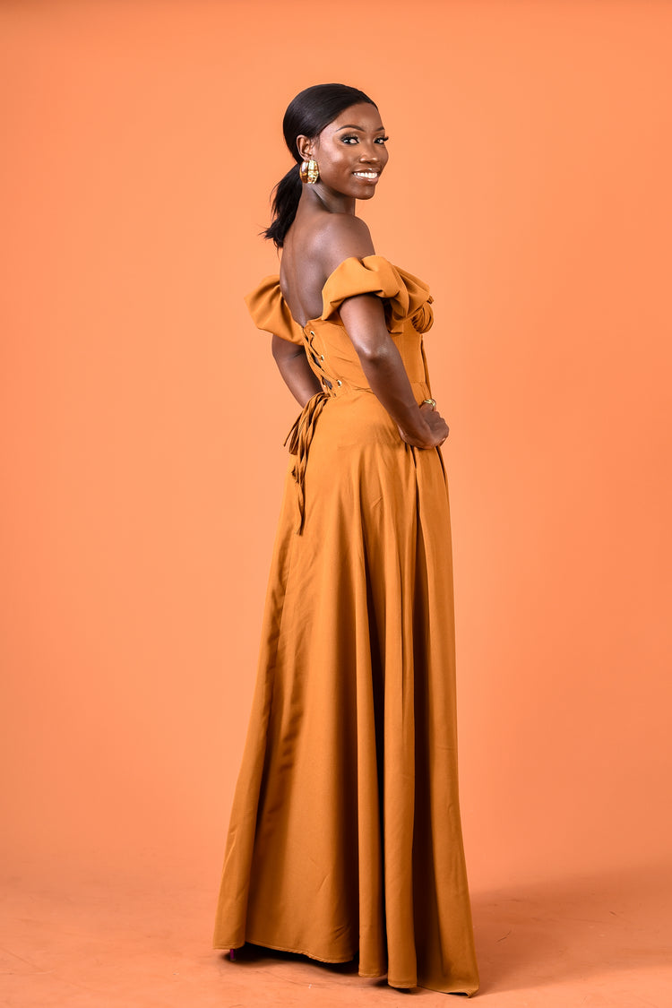 Nungwi Dress Mustard -Plain