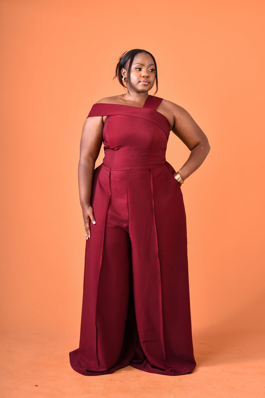 Lina Jumpsuit-Burgundy