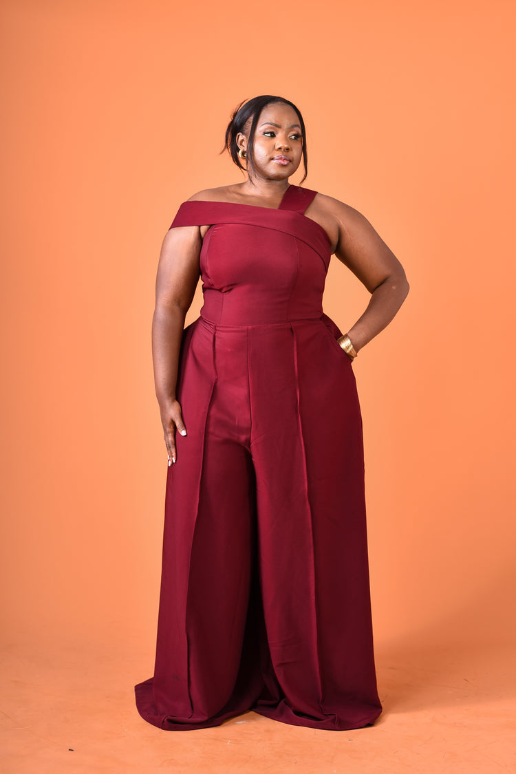 Lina Jumpsuit-Burgundy