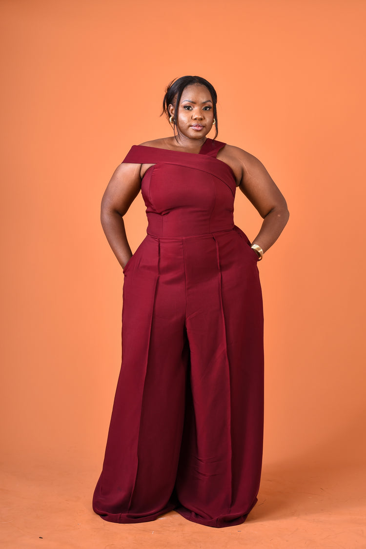 Lina Jumpsuit-Burgundy