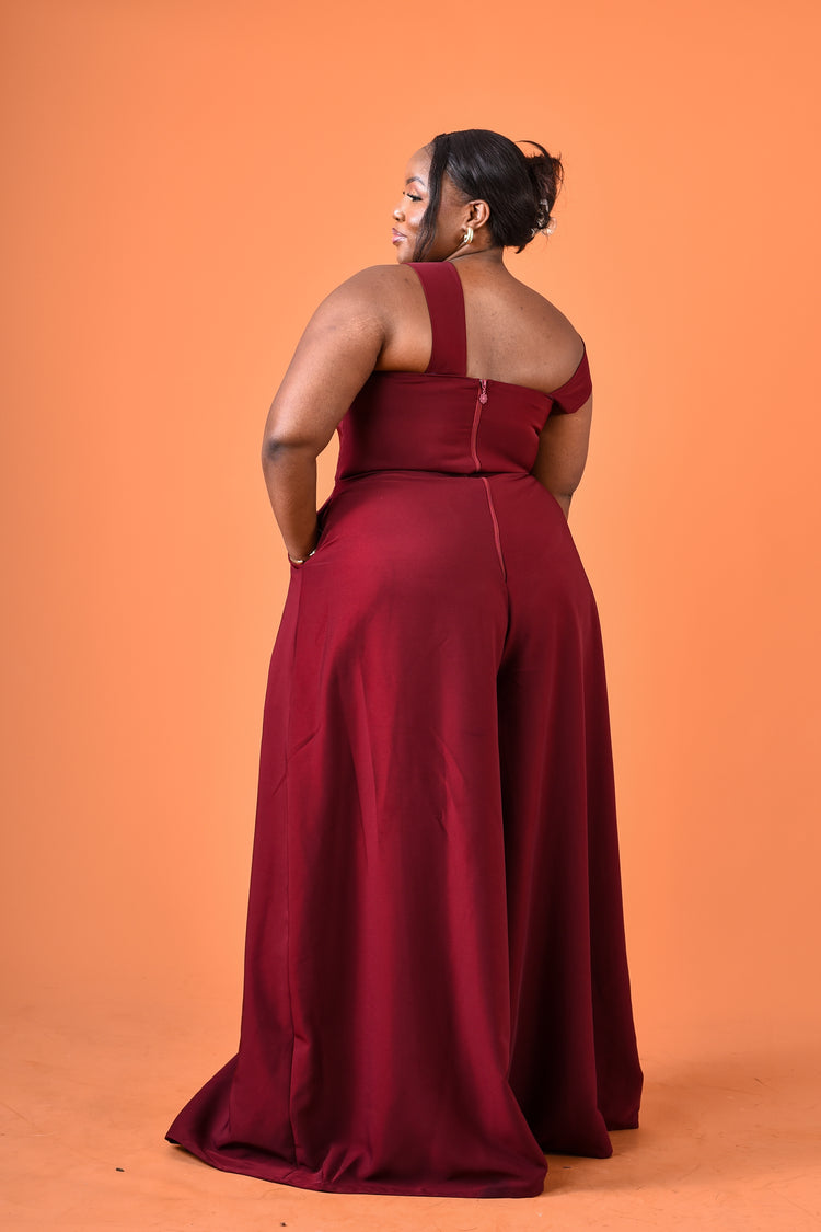 Lina Jumpsuit-Burgundy