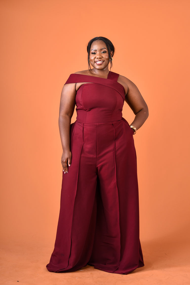 Lina Jumpsuit-Burgundy
