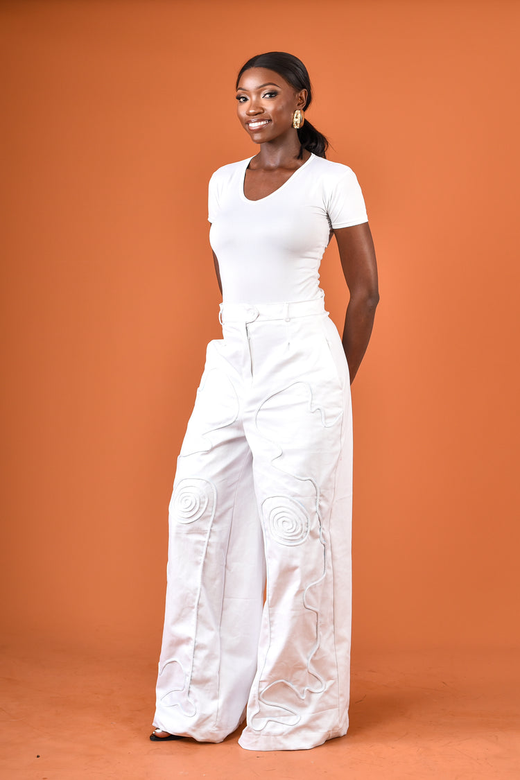 Sama Denim Pants White