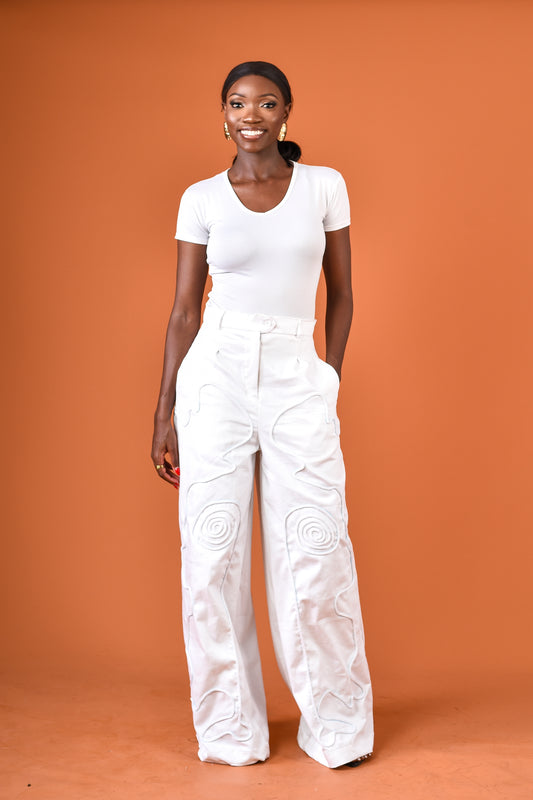 Sama Denim Pants White