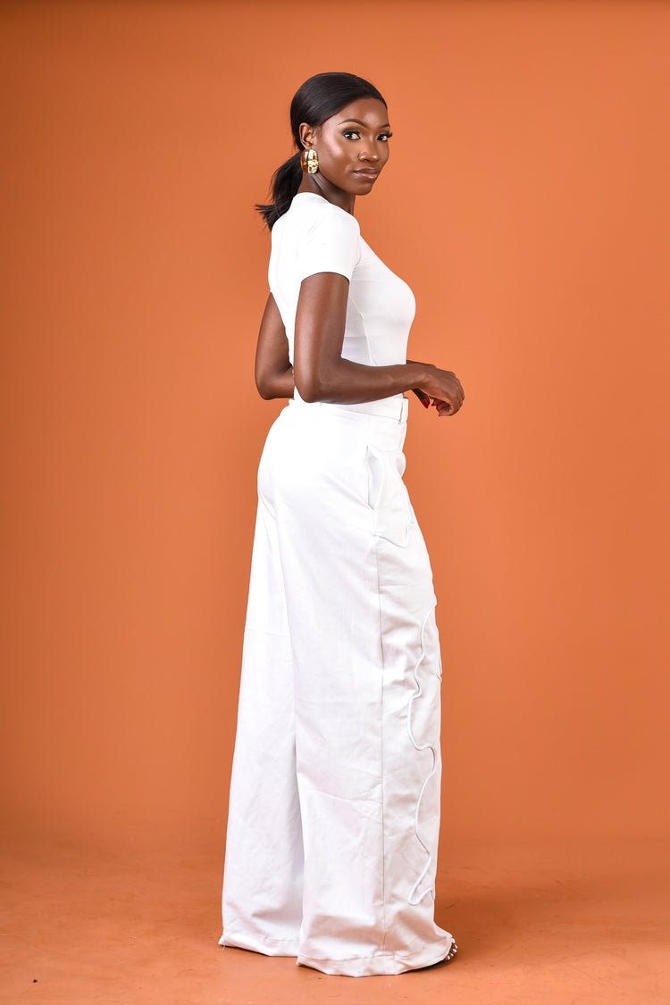 Sama Denim Pants White