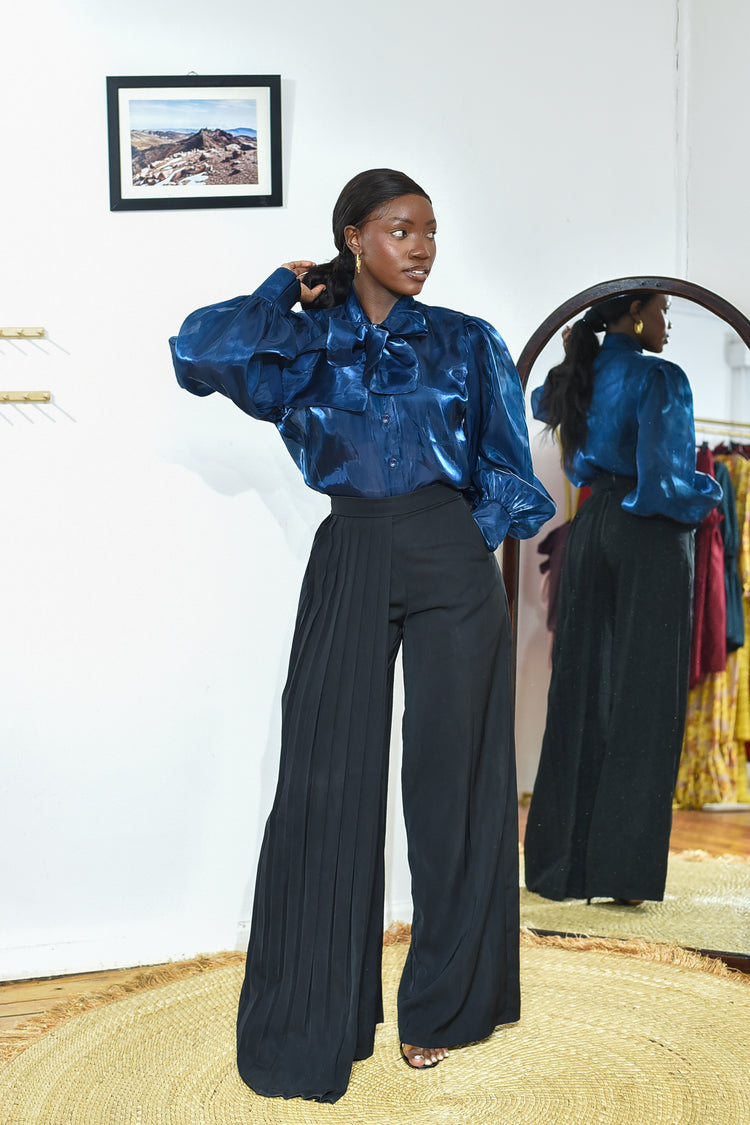 Nyota Organza Shirt- Blue