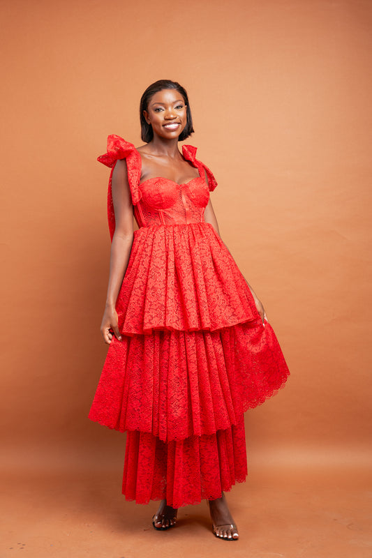 Ruby Maxi Dress - Red