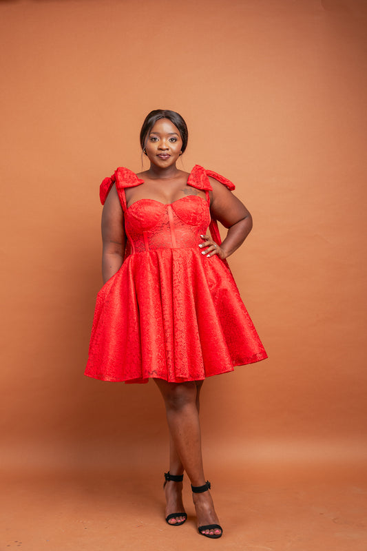 Ruby Mini Dress - Red