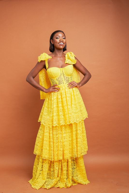 Ruby Maxi Dress - Yellow