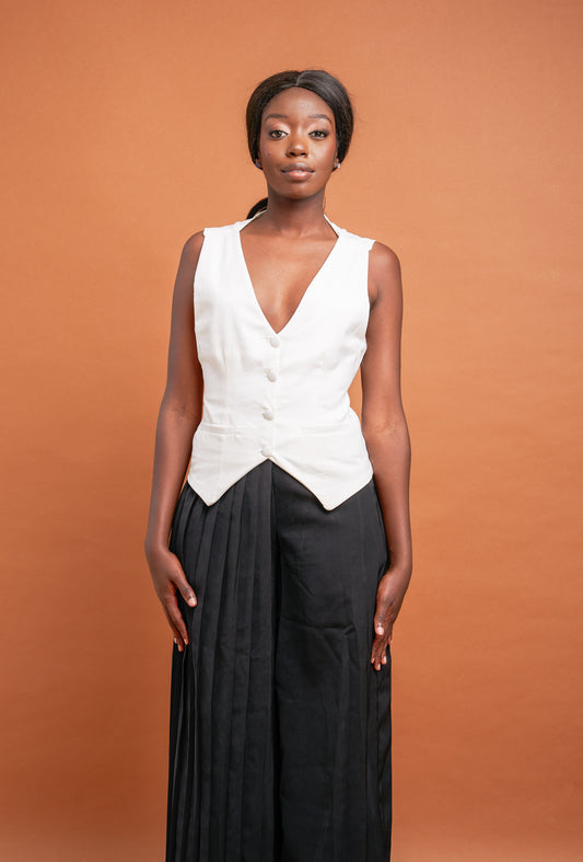 Nikky Half Coat - White